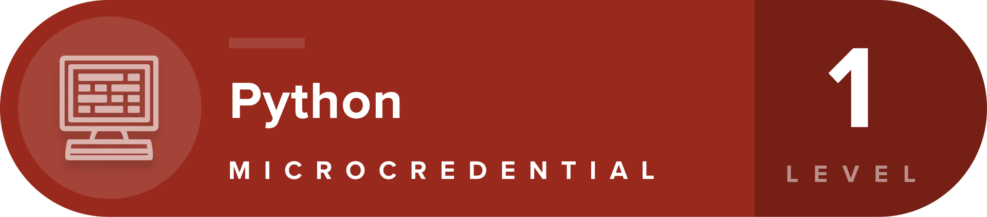 Python microcredentials level 1 badge